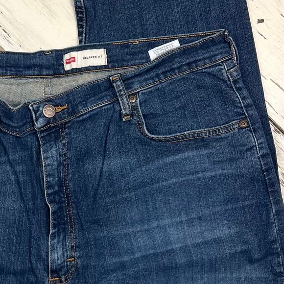 Wrangler Jeans men’s 40x30 relaxed fit 9TRLFMB cotton spandex blend dark wash - Picture 3 of 7